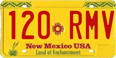 NM license plate 120RMV