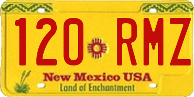 NM license plate 120RMZ