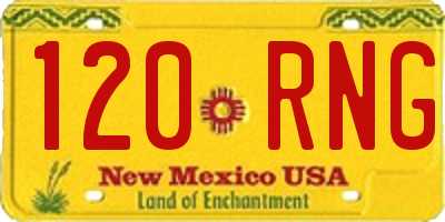 NM license plate 120RNG