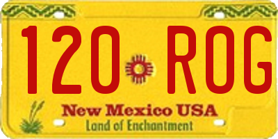 NM license plate 120ROG