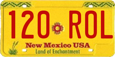 NM license plate 120ROL