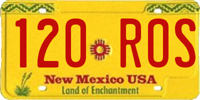 NM license plate 120ROS