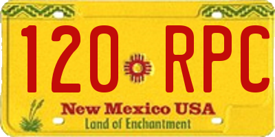 NM license plate 120RPC