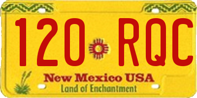 NM license plate 120RQC