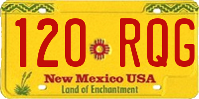 NM license plate 120RQG