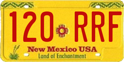 NM license plate 120RRF