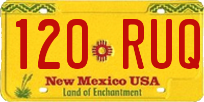NM license plate 120RUQ