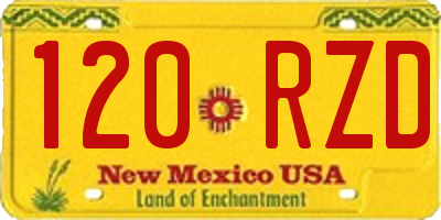 NM license plate 120RZD