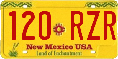 NM license plate 120RZR