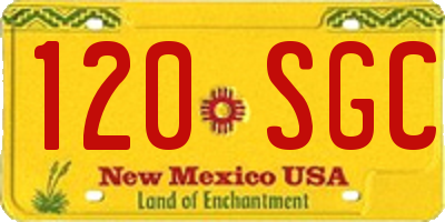 NM license plate 120SGC