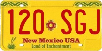 NM license plate 120SGJ