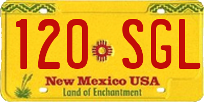 NM license plate 120SGL