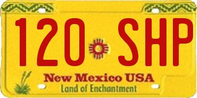 NM license plate 120SHP