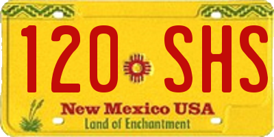 NM license plate 120SHS