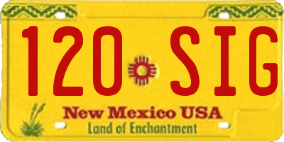 NM license plate 120SIG