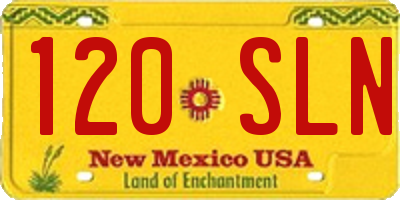 NM license plate 120SLN