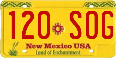 NM license plate 120SOG