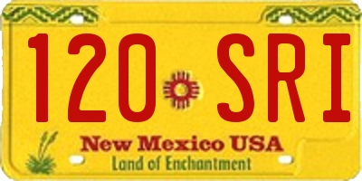 NM license plate 120SRI