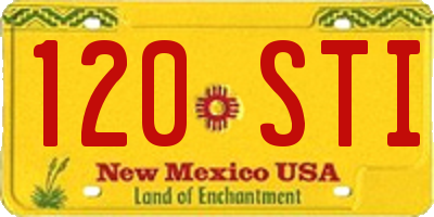 NM license plate 120STI
