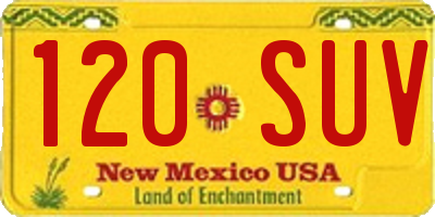 NM license plate 120SUV