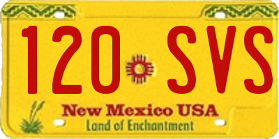 NM license plate 120SVS