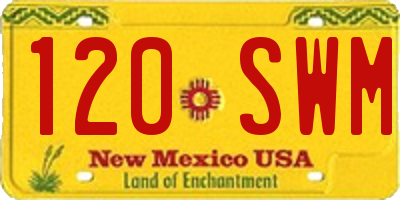 NM license plate 120SWM