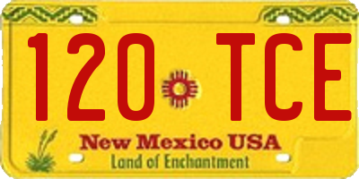 NM license plate 120TCE