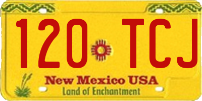 NM license plate 120TCJ