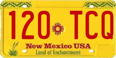 NM license plate 120TCQ