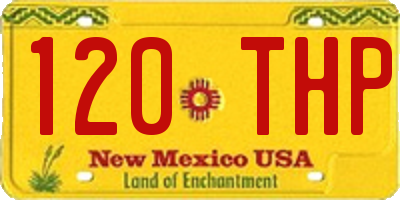 NM license plate 120THP