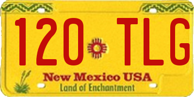 NM license plate 120TLG