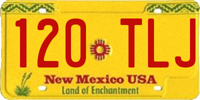 NM license plate 120TLJ