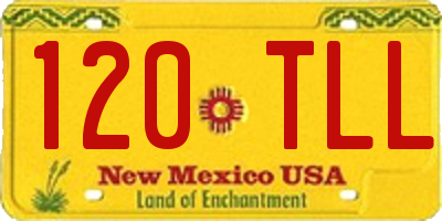 NM license plate 120TLL