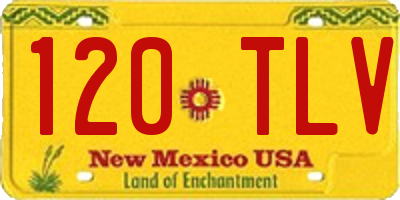 NM license plate 120TLV