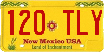 NM license plate 120TLY