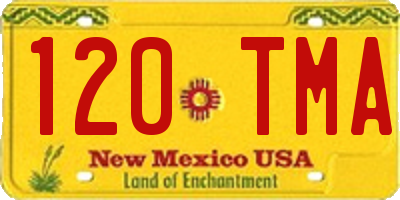 NM license plate 120TMA