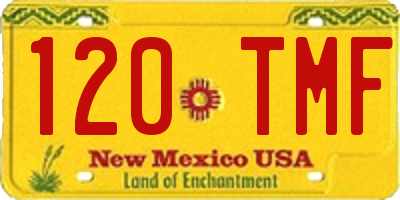 NM license plate 120TMF