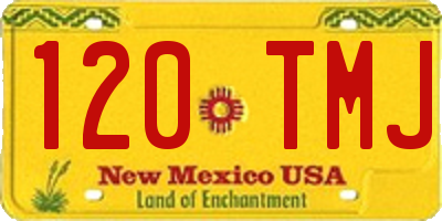 NM license plate 120TMJ