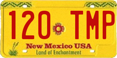 NM license plate 120TMP