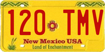 NM license plate 120TMV