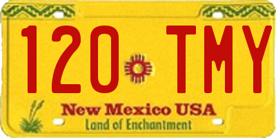 NM license plate 120TMY