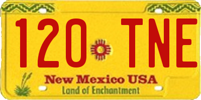 NM license plate 120TNE