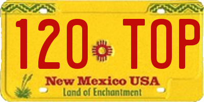 NM license plate 120TOP