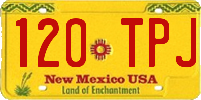 NM license plate 120TPJ