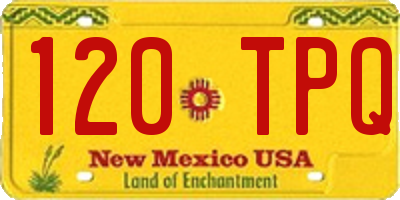 NM license plate 120TPQ