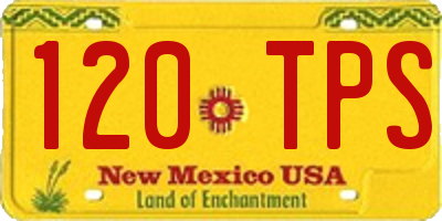NM license plate 120TPS
