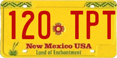 NM license plate 120TPT