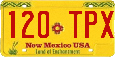 NM license plate 120TPX