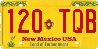 NM license plate 120TQB