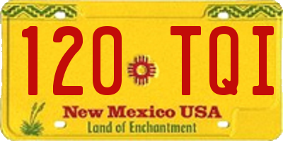 NM license plate 120TQI